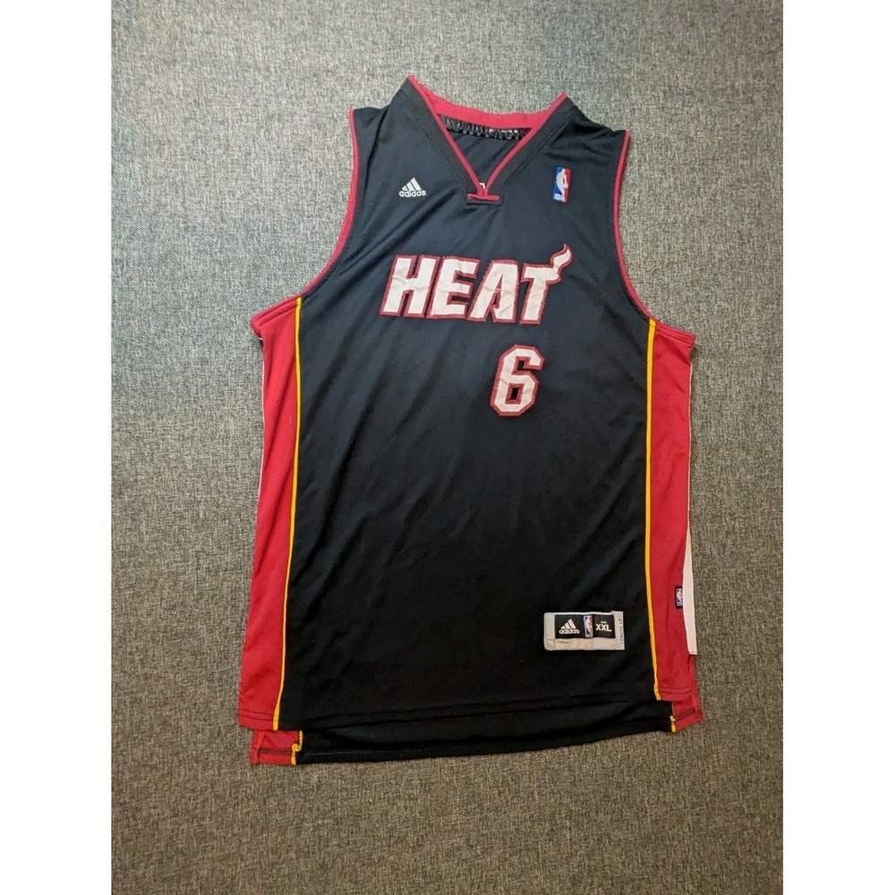 #6 LeBron James Miami Heat Adidas NBA Basketball Jersey Youth XXL Basketball